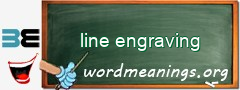 WordMeaning blackboard for line engraving